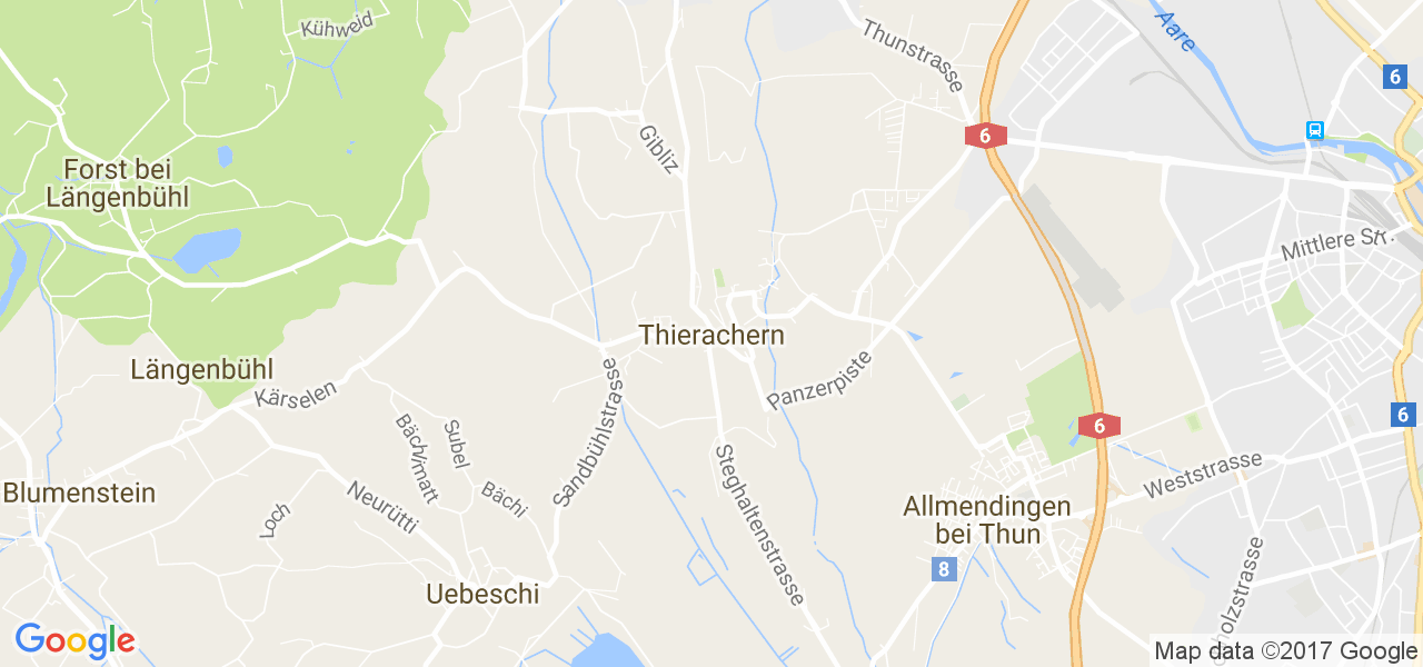 map de la ville de Thierachern