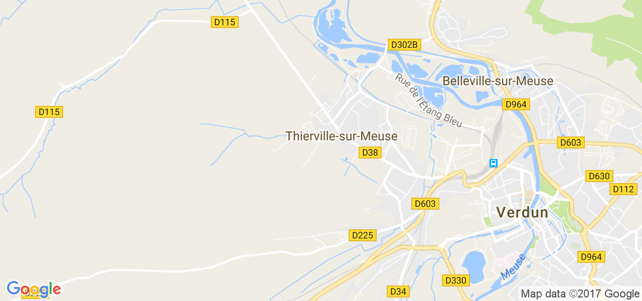 map de la ville de Thierville-sur-Meuse