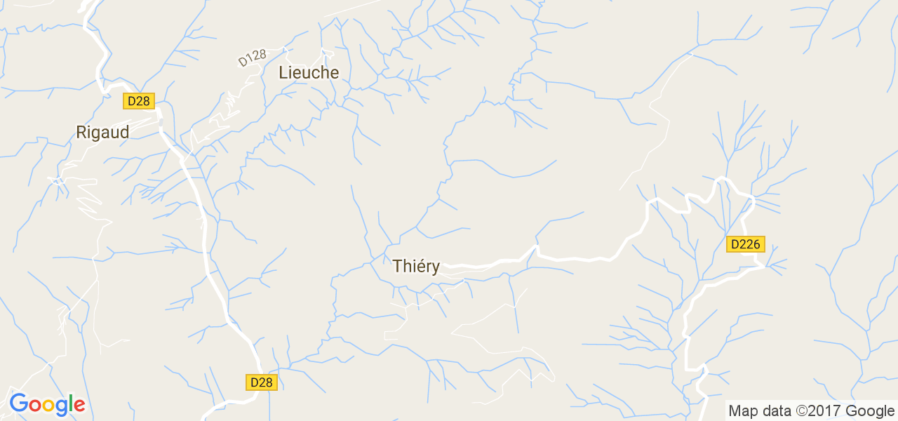 map de la ville de Thiéry