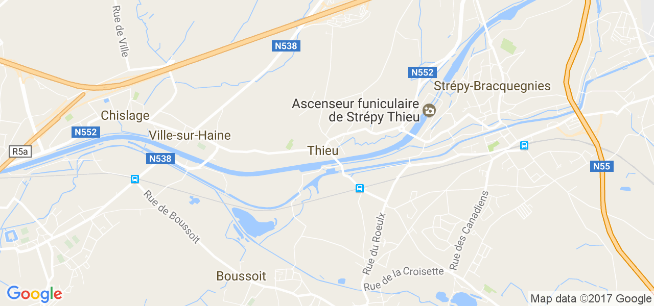 map de la ville de Thieu