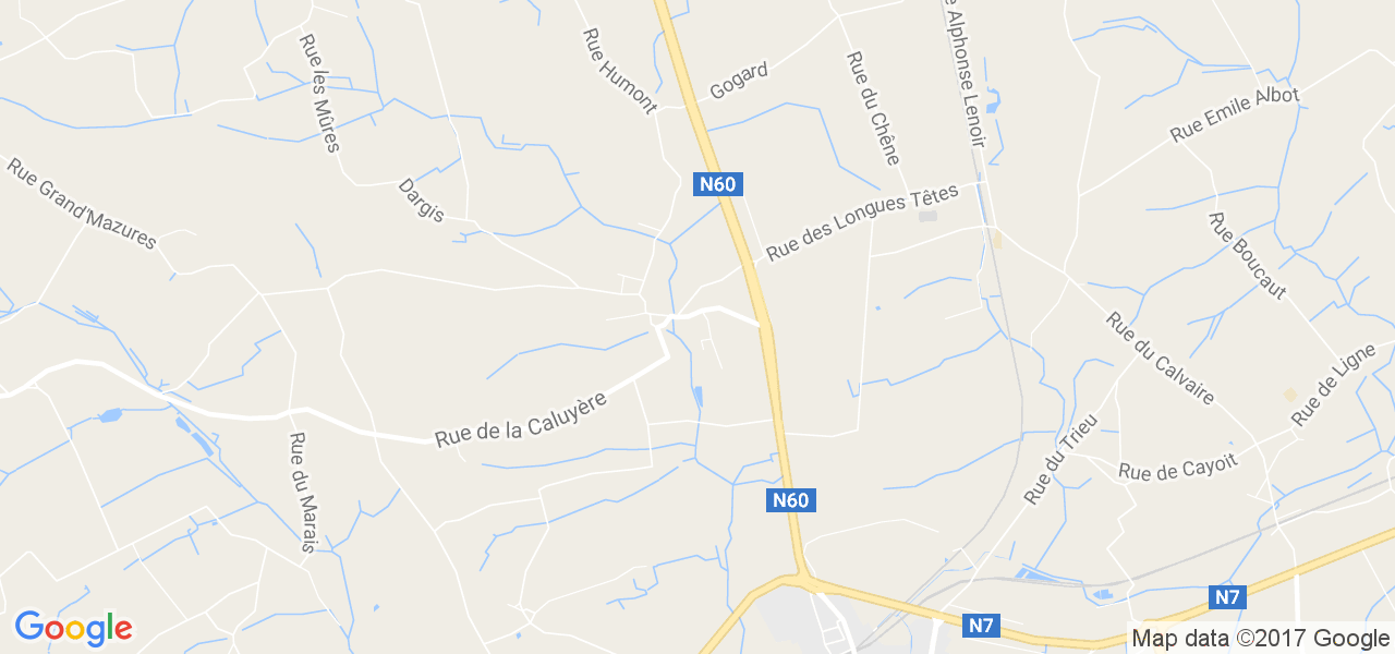 map de la ville de Thieulain