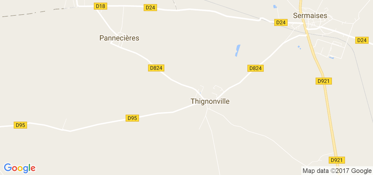 map de la ville de Thignonville