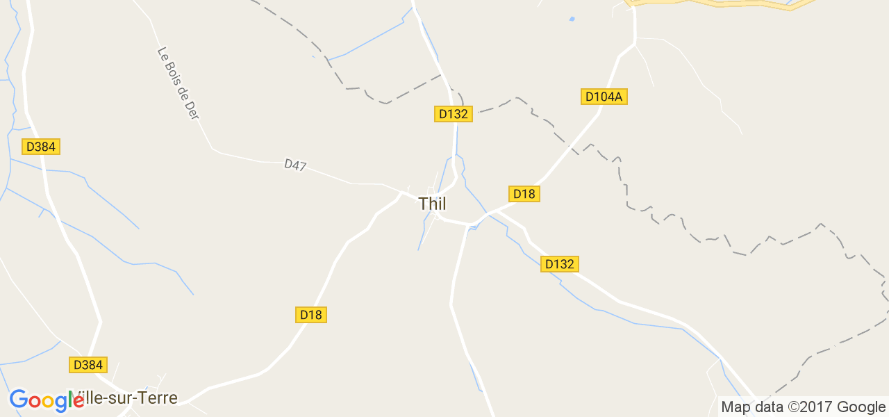 map de la ville de Thil