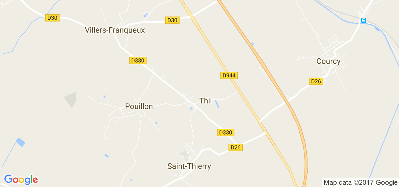 map de la ville de Thil