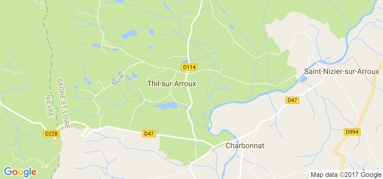 map de la ville de Thil-sur-Arroux