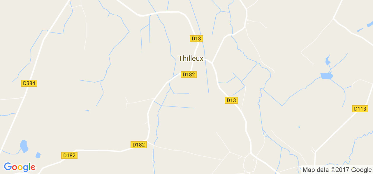 map de la ville de Thilleux