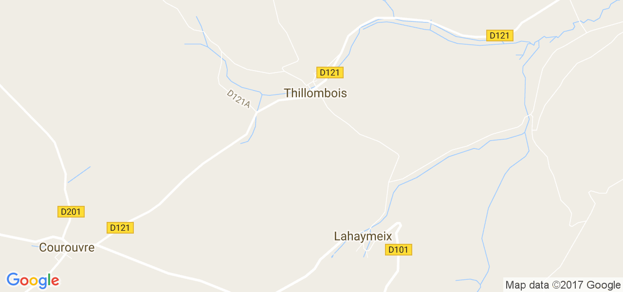 map de la ville de Thillombois