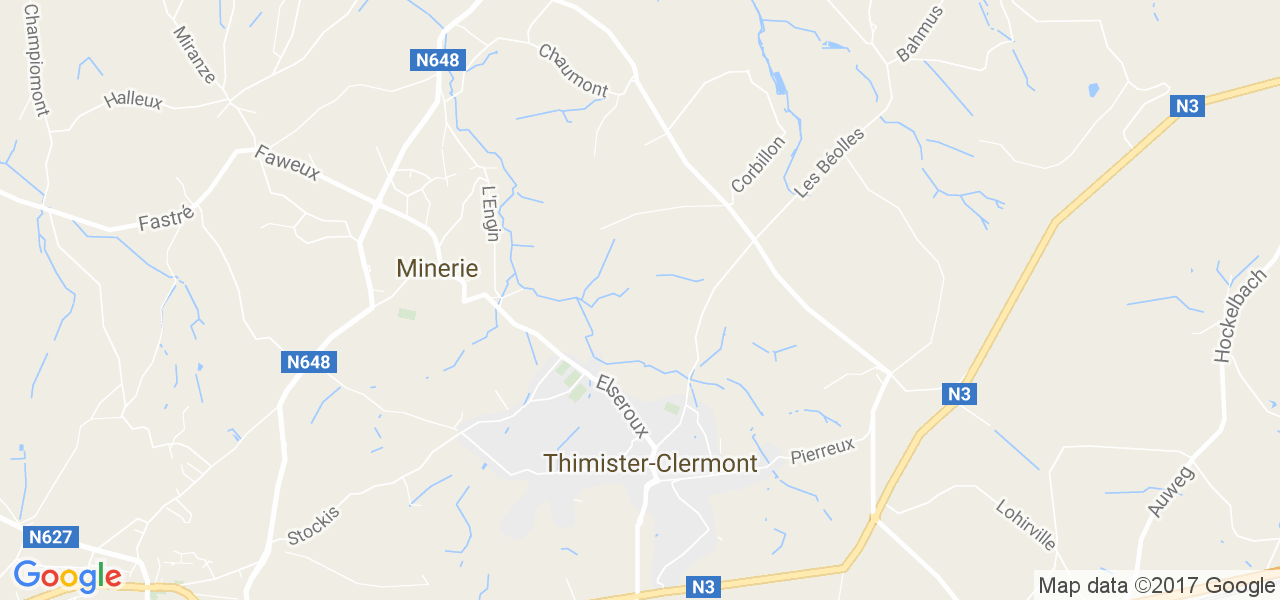 map de la ville de Thimister-Clermont