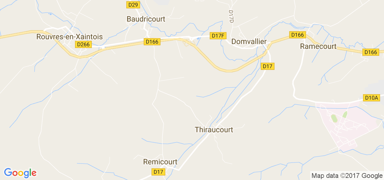 map de la ville de Thiraucourt