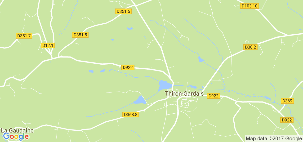 map de la ville de Thiron-Gardais