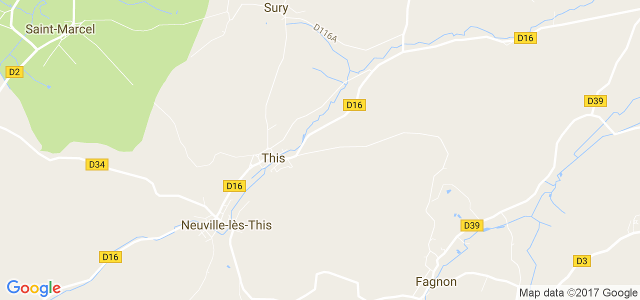 map de la ville de This