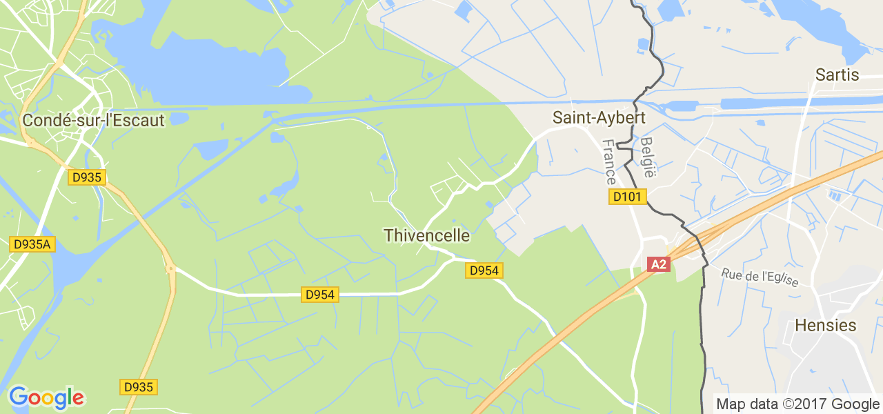 map de la ville de Thivencelle