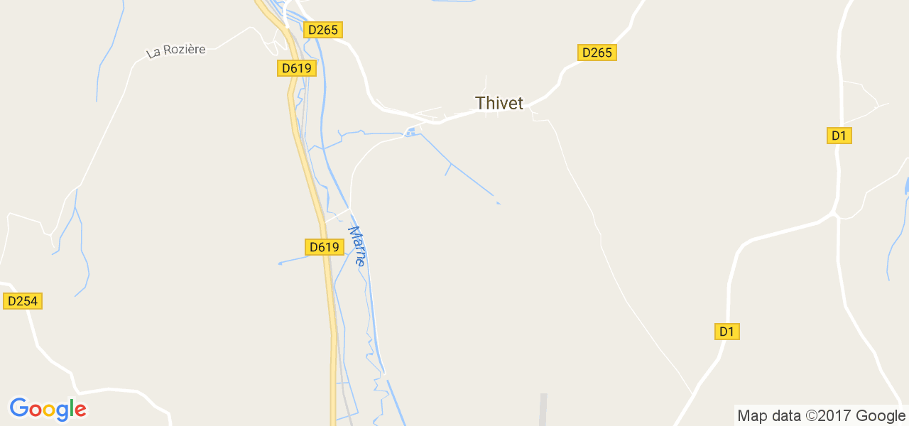 map de la ville de Thivet