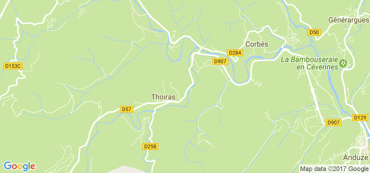 map de la ville de Thoiras