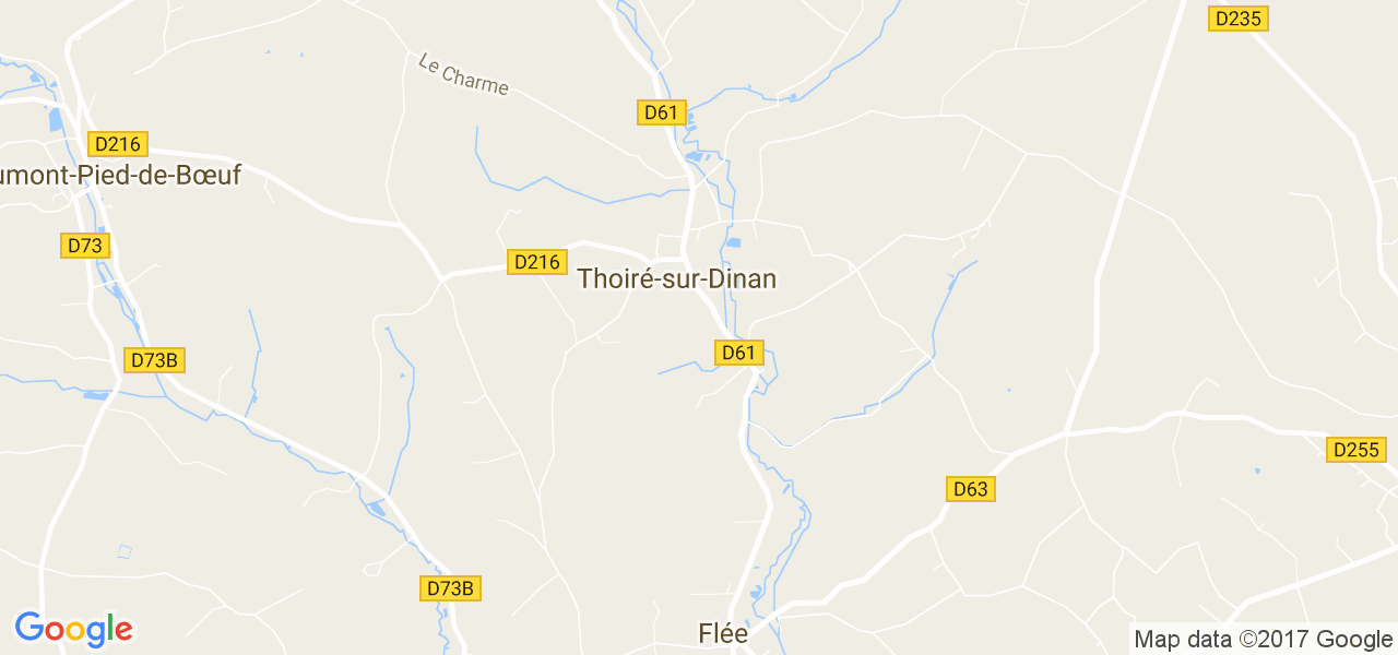 map de la ville de Thoiré-sur-Dinan