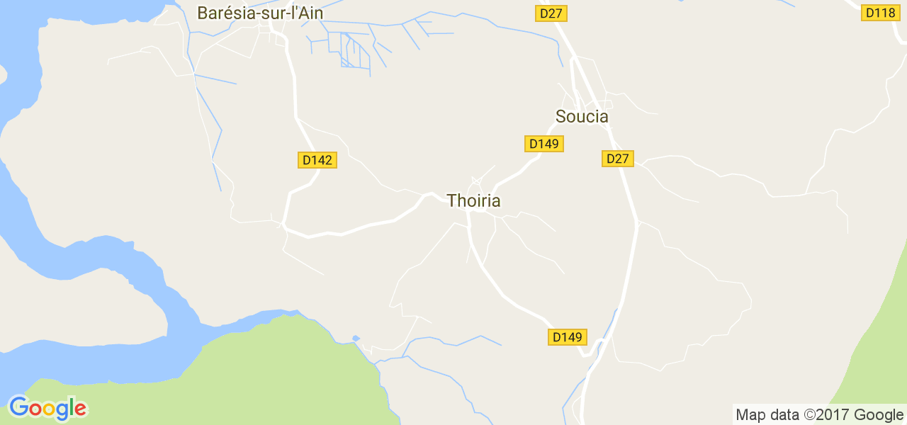 map de la ville de Thoiria