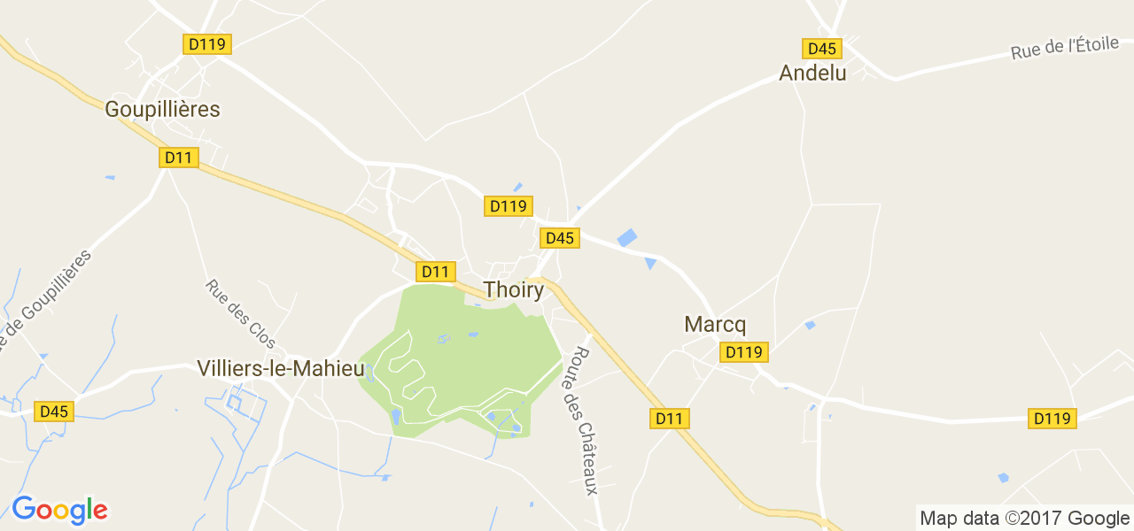 map de la ville de Thoiry