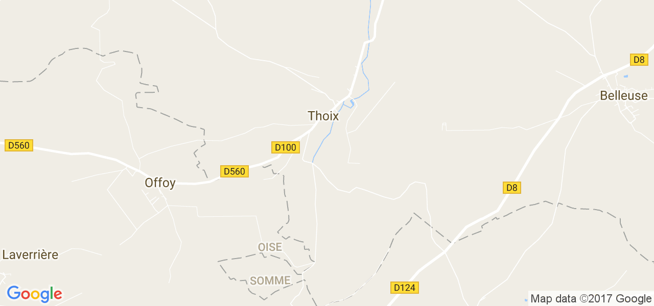 map de la ville de Thoix