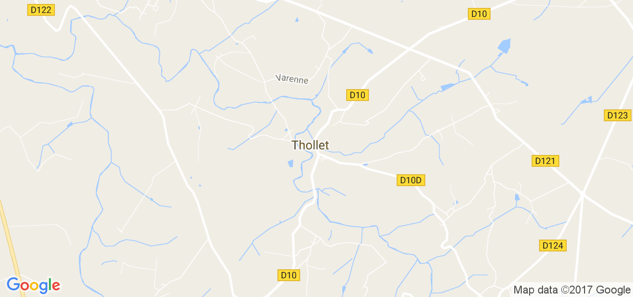 map de la ville de Thollet