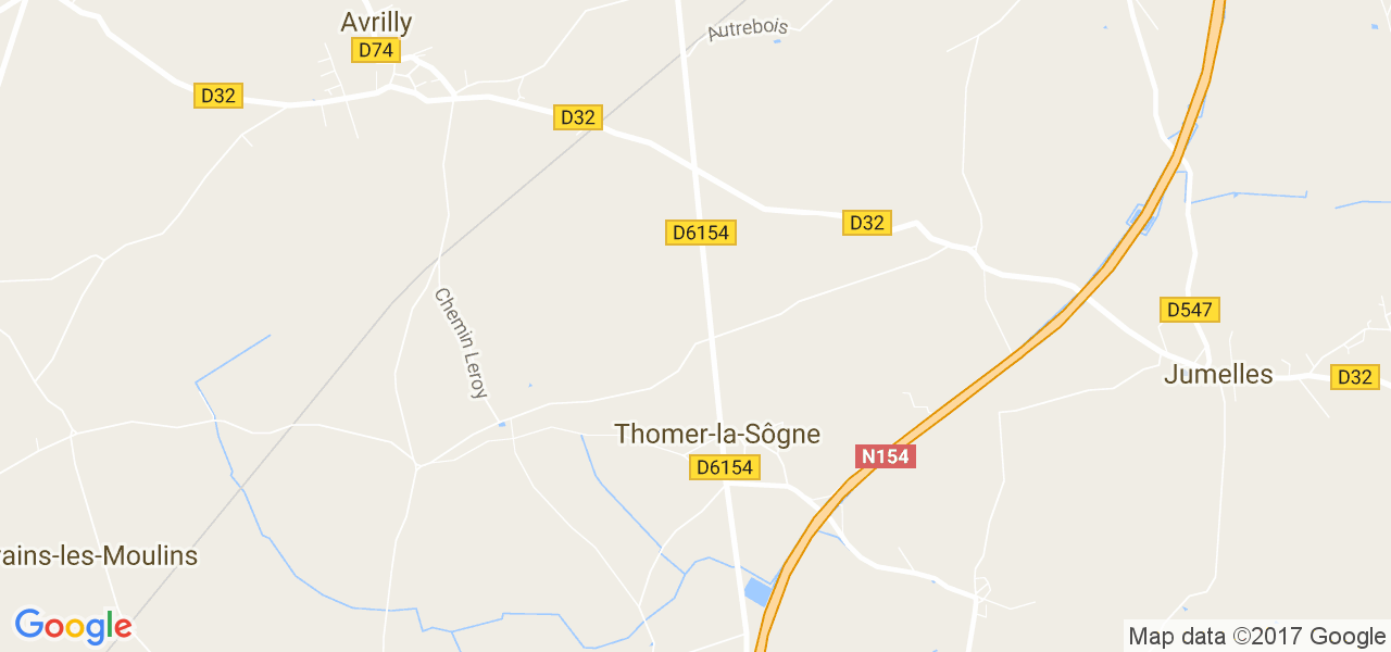 map de la ville de Thomer-la-Sôgne