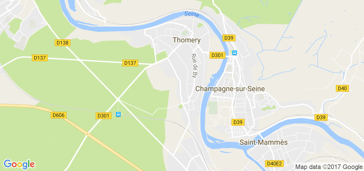 map de la ville de Thomery