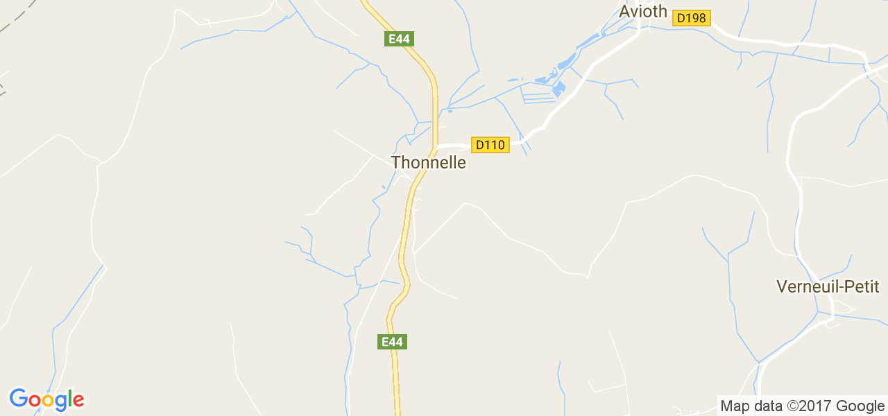 map de la ville de Thonnelle