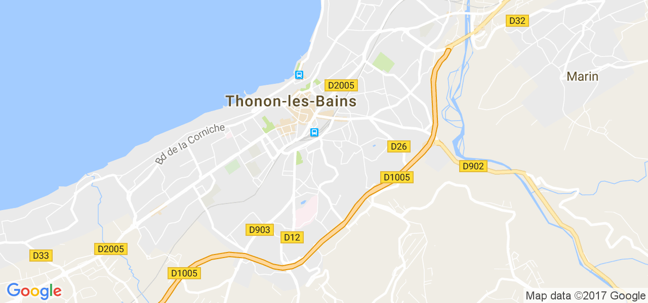 map de la ville de Thonon-les-Bains