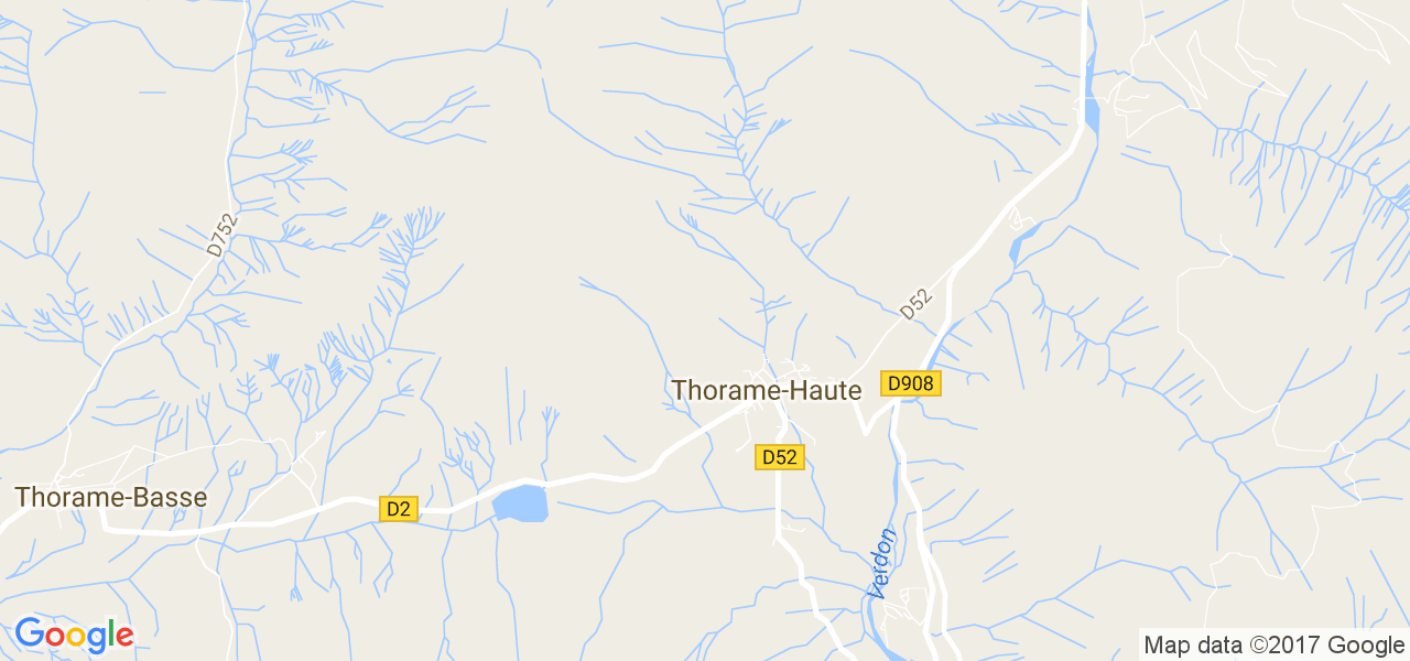 map de la ville de Thorame-Haute