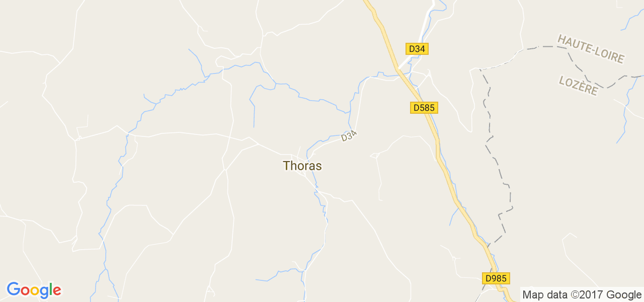 map de la ville de Thoras