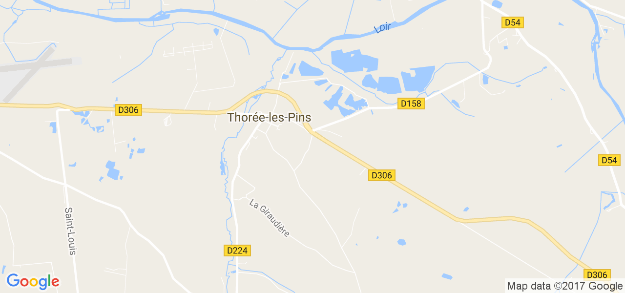 map de la ville de Thorée-les-Pins