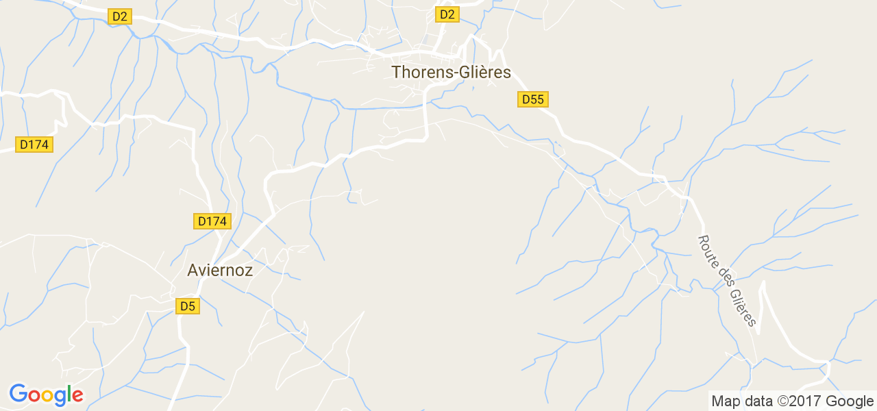 map de la ville de Thorens-Glières