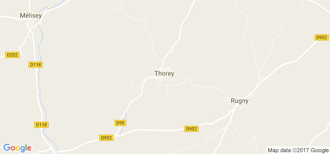 map de la ville de Thorey