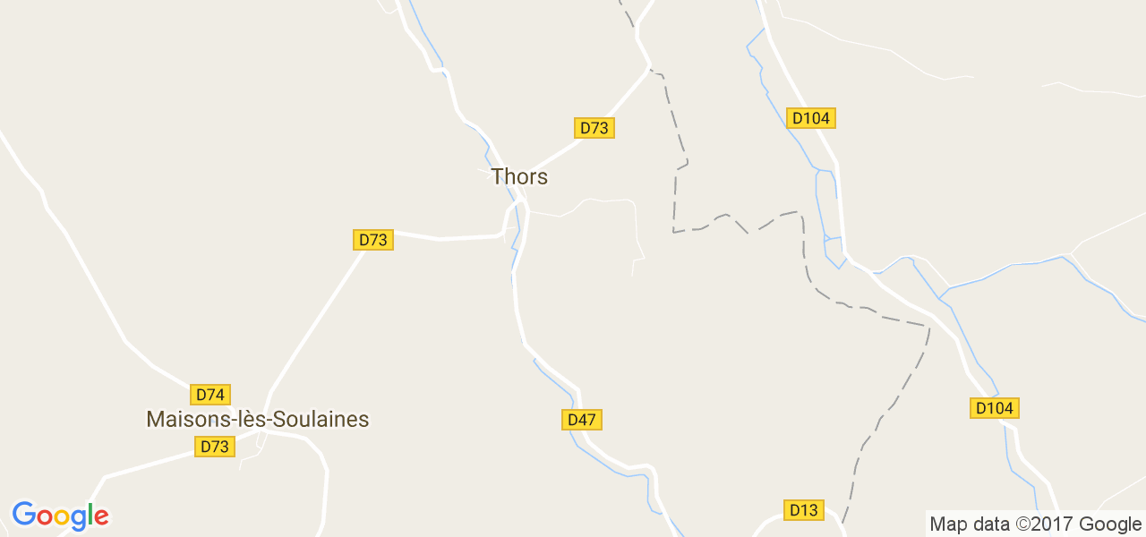 map de la ville de Thors