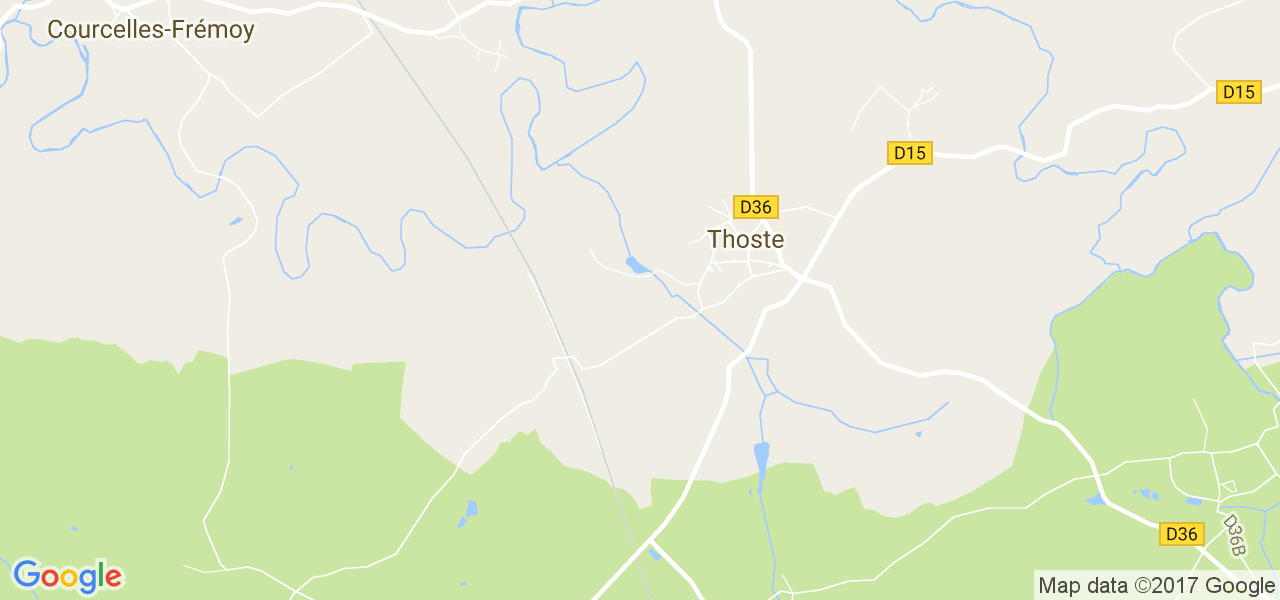 map de la ville de Thoste