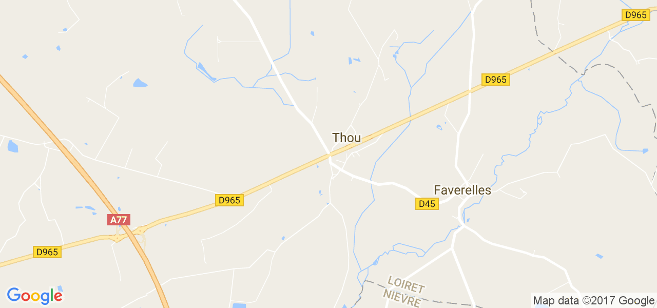 map de la ville de Thou