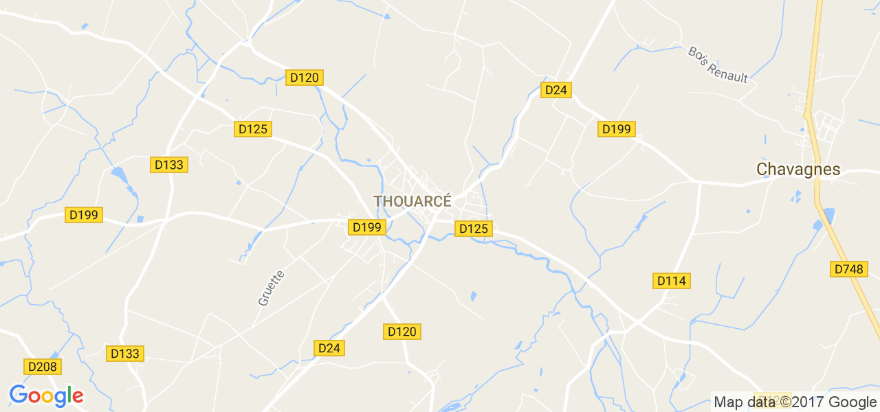 map de la ville de Thouarcé