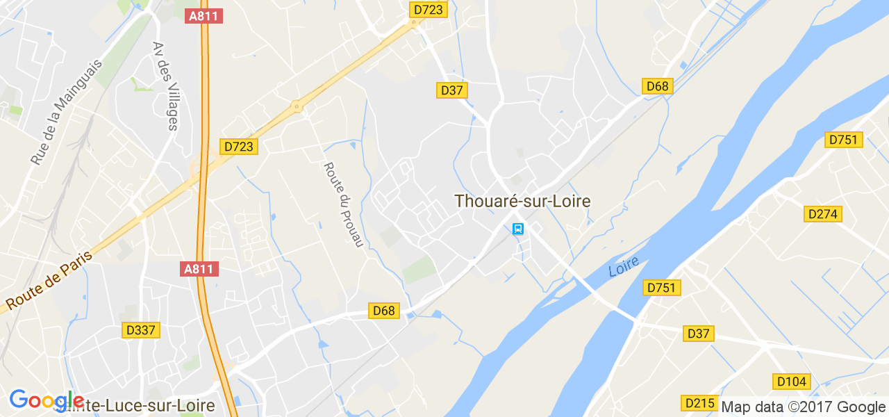 map de la ville de Thouaré-sur-Loire