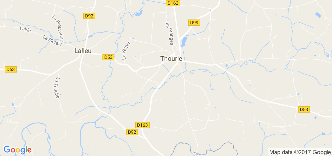 map de la ville de Thourie