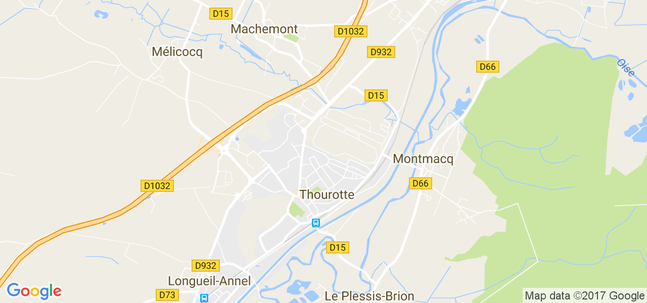 map de la ville de Thourotte