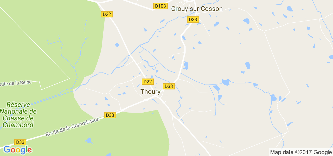 map de la ville de Thoury