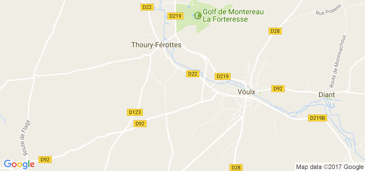 map de la ville de Thoury-Férottes