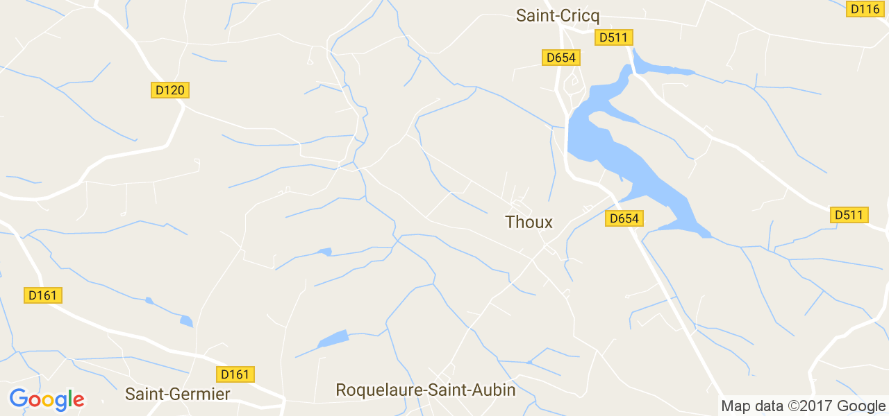 map de la ville de Thoux