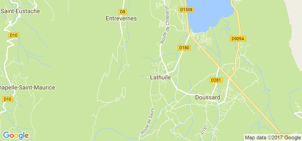 map de la ville de Thuile