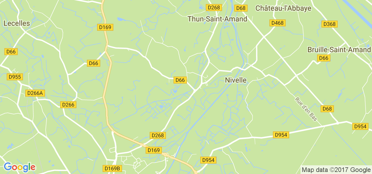 map de la ville de Thun-Saint-Amand