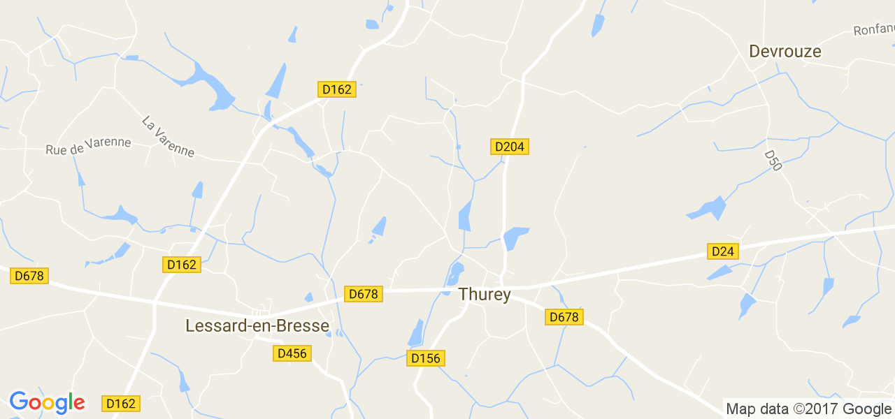 map de la ville de Thurey