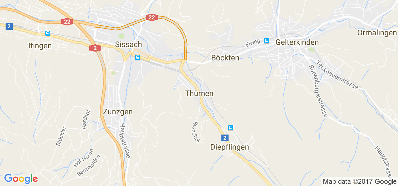 map de la ville de Thürnen