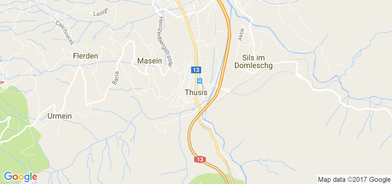 map de la ville de Thusis