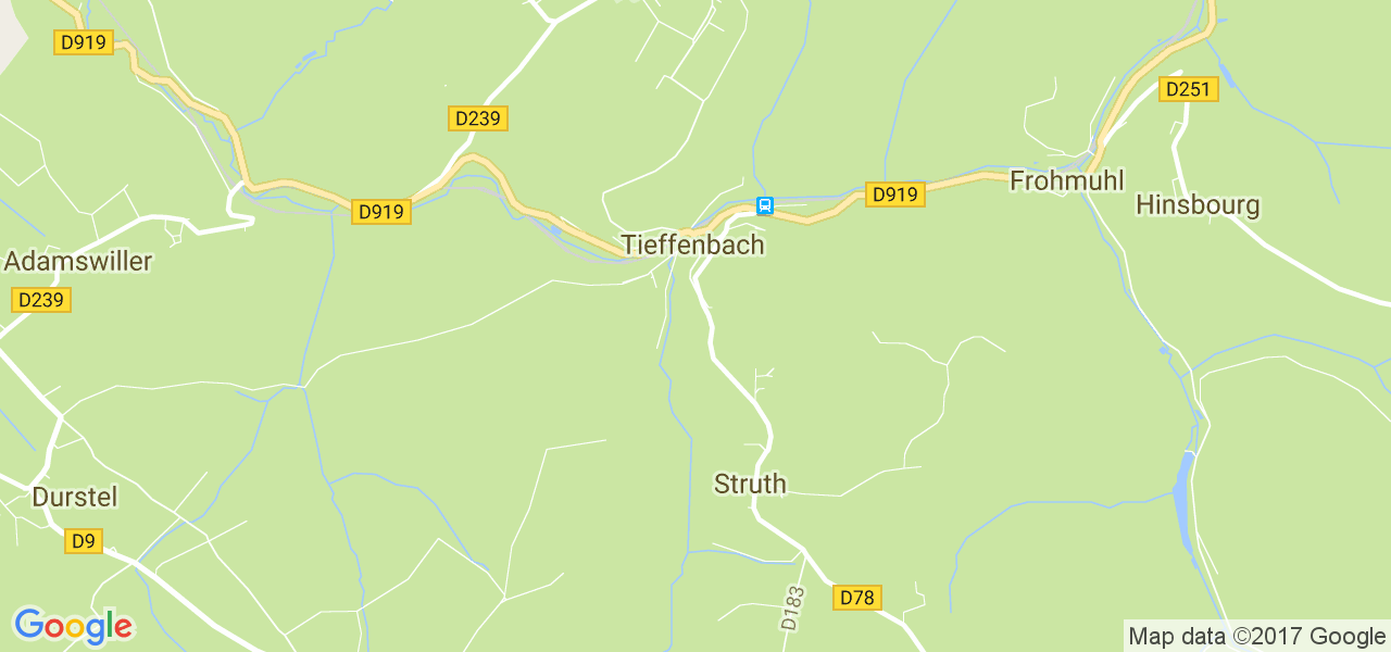 map de la ville de Tieffenbach