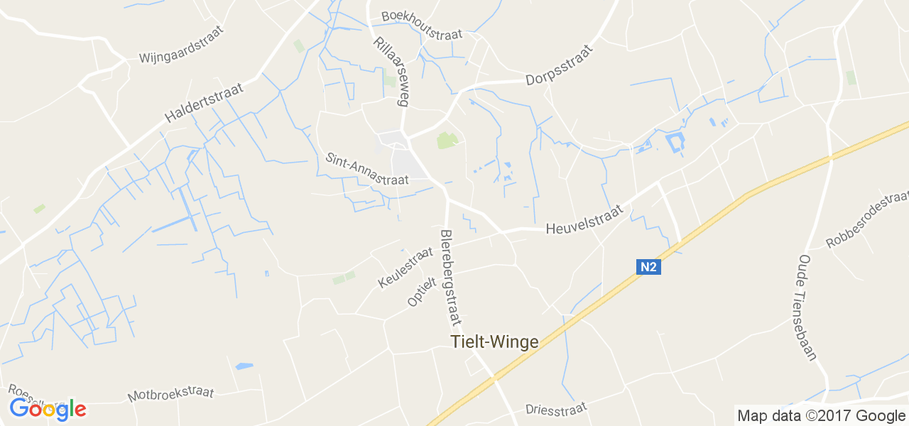 map de la ville de Tielt-Winge