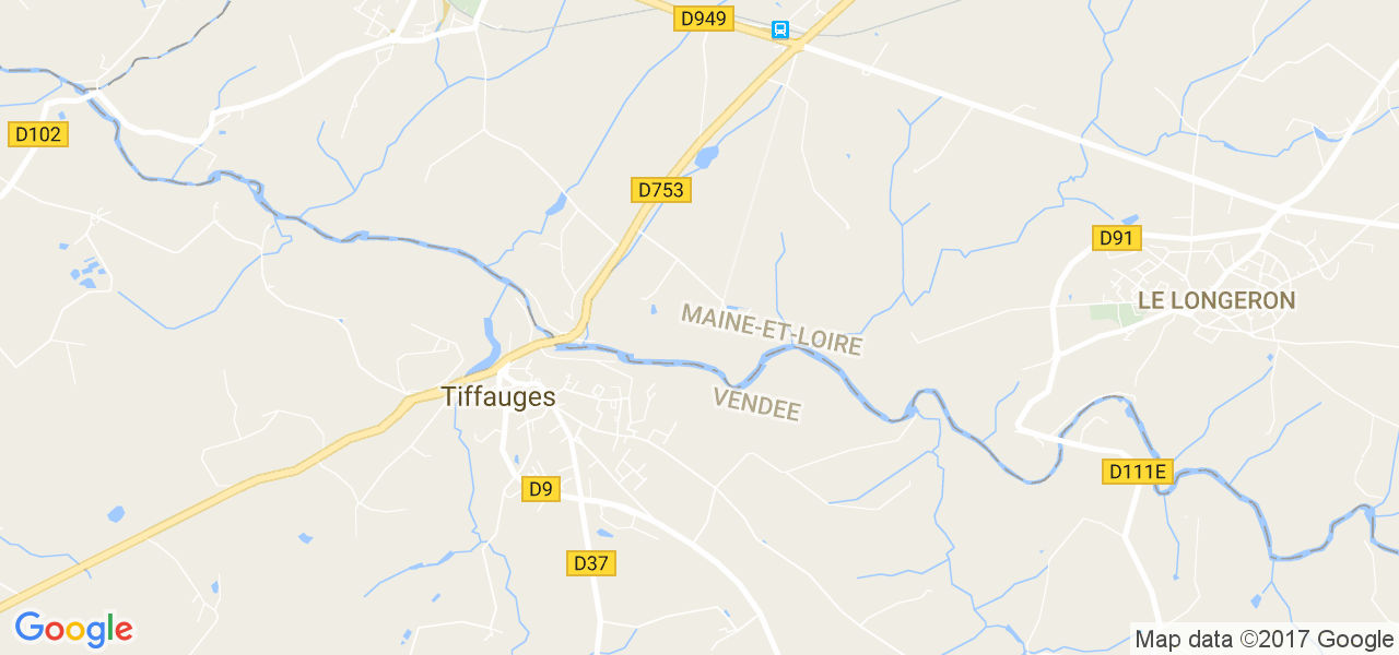 map de la ville de Tiffauges